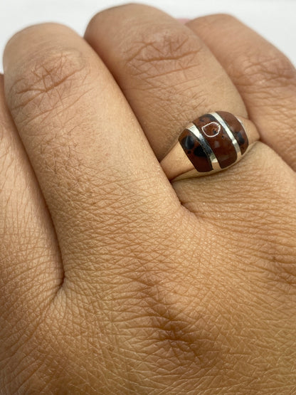 Anillo de Plata Ojo de Tigre Café — Unisex Taxco 925 — foto 6