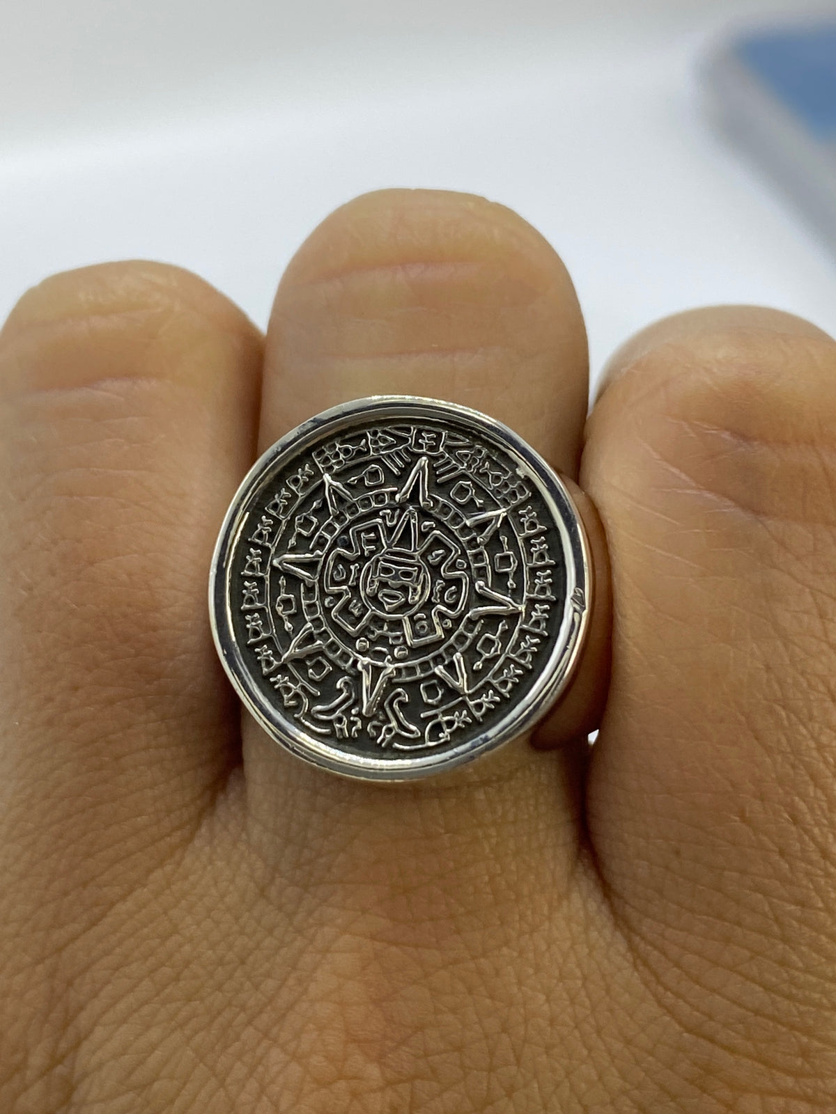 Anillo Calendario Azteca Plata 925 — Taxco — foto 6