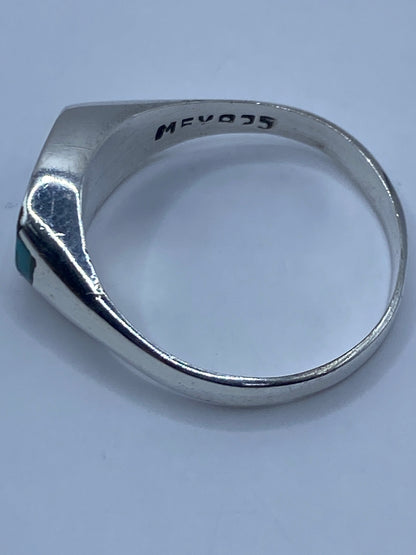 Anillo de Plata con Turquesa Azul Cielo — Taxco 925 — foto 5