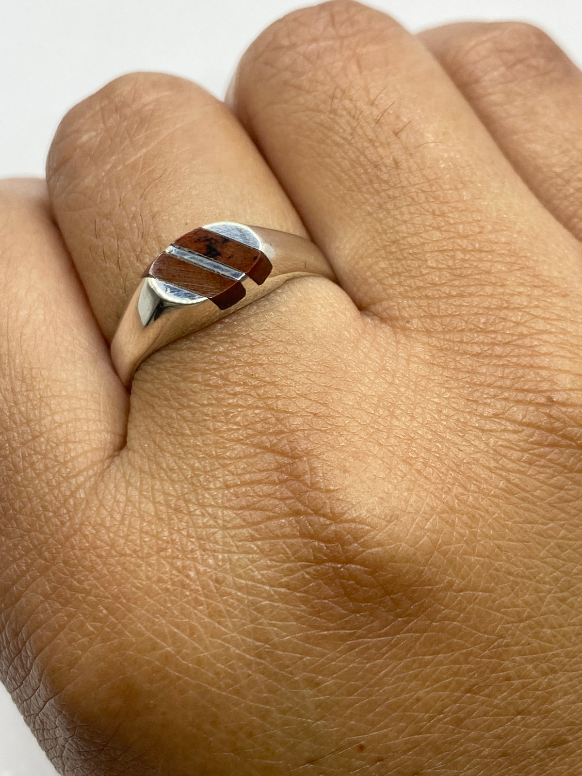 Anillo de Plata Ojo de Tigre Café — Taxco 925 — foto 6