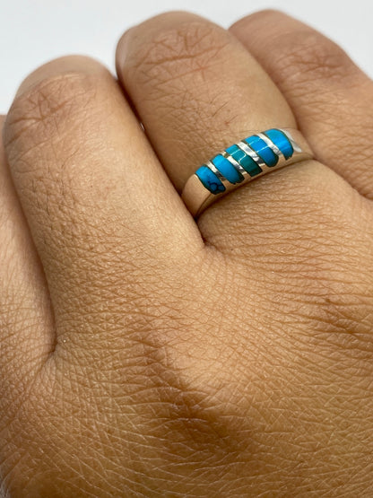 Anillo de Plata con Turquesa Azul Cielo — Taxco 925 — foto 6