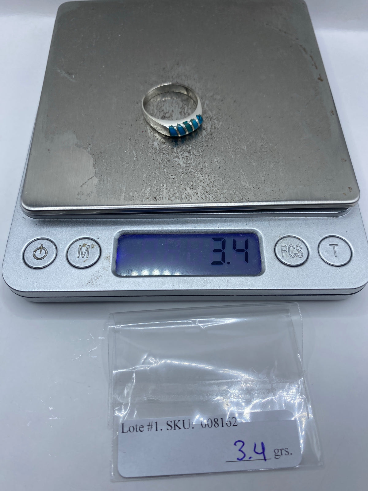 Anillo de Plata con Turquesa Azul Cielo — Taxco 925 — foto 7