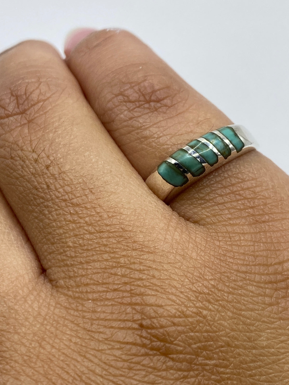 Anillo de Plata 925 con Turquesa Azul Cielo — Taxco — foto 6