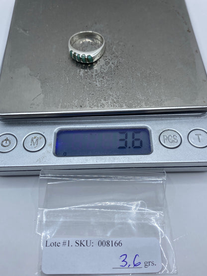 Anillo de Plata 925 con Turquesa Azul Cielo — Taxco — foto 7