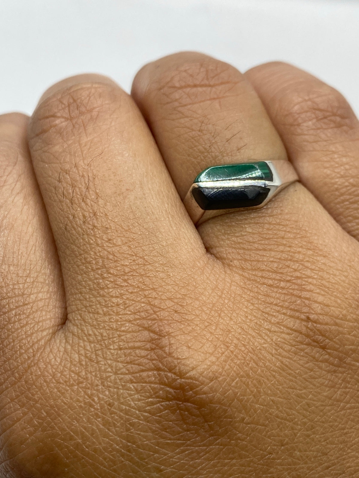 Anillo de Plata con Malaquita Verde — Taxco 925 — foto 6