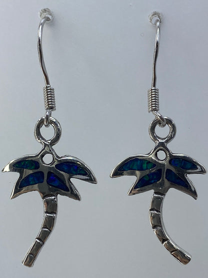 Aretes de Plata Ópalo de Fuego Verde Olivo — Taxco 950 — foto 3