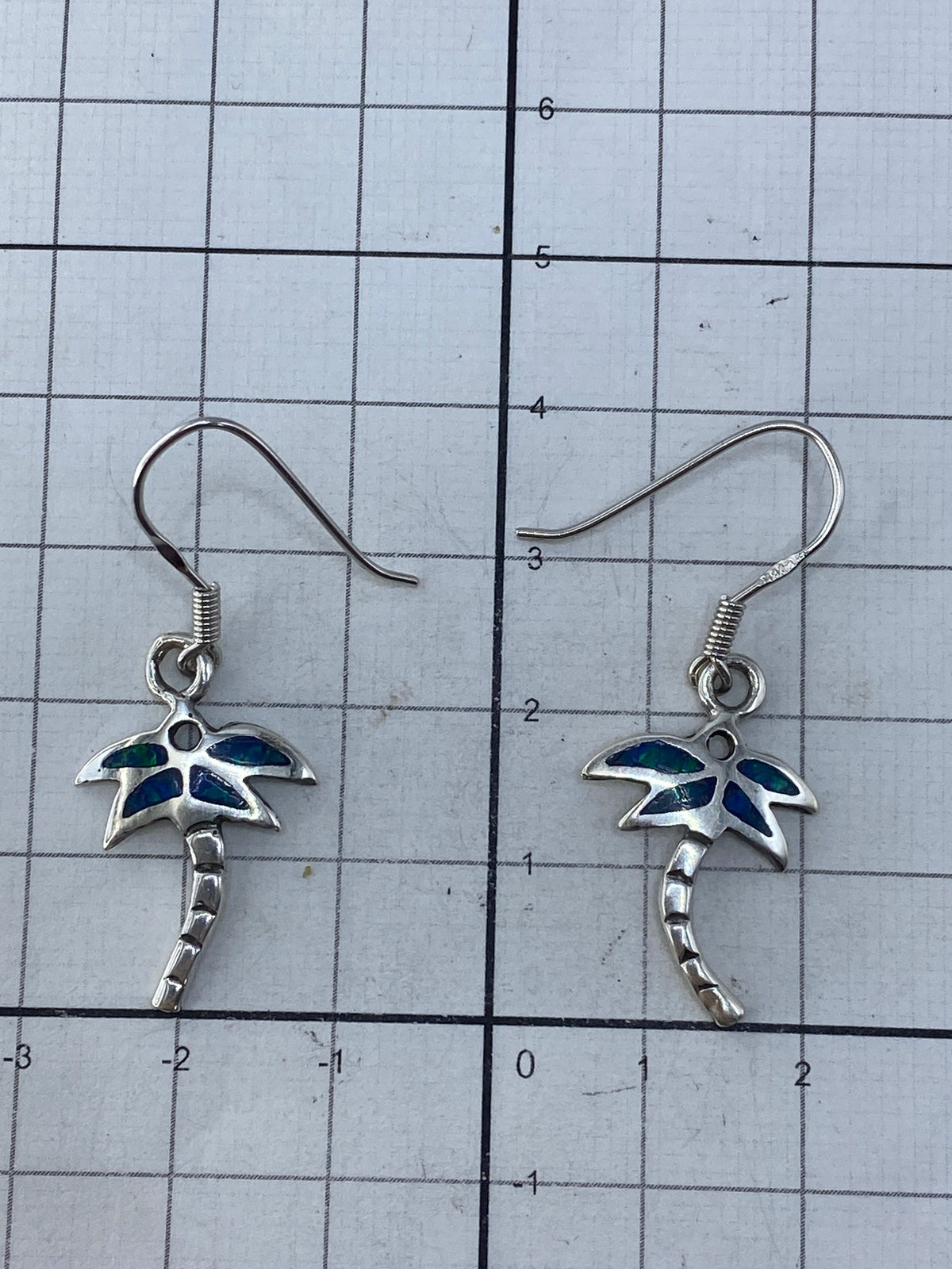 Aretes de Plata Ópalo de Fuego Verde Olivo — Taxco 950 — foto 4