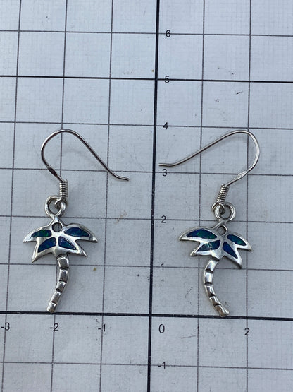 Aretes de Plata Ópalo de Fuego Verde Olivo — Taxco 950 — foto 4