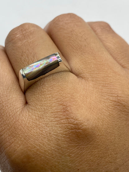 Anillo de Plata con Concha de Abulón Tornasol — Taxco 925 — foto 6