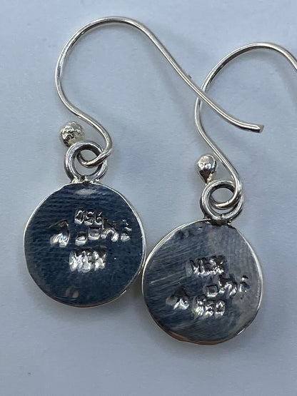 Aretes de Plata 950 con Ópalo de Fuego Naranja — Taxco — foto 5