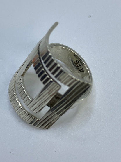 Anillo de Plata Cartoneado Geométrico — Taxco 925 — foto 5