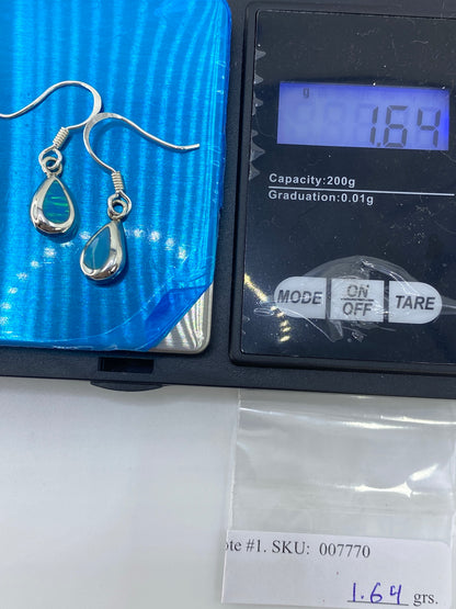 Aretes de Plata Ópalo de Fuego Verde Olivo — Taxco 925 — foto 6