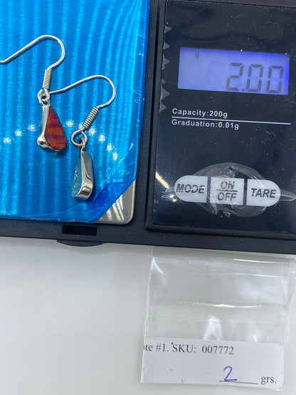 Aretes Plata 950 Ópalo de Fuego Rosa — Taxco — foto 6