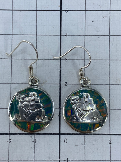 Aretes puestos, medida 3.5 cm, gancho francés de plata
