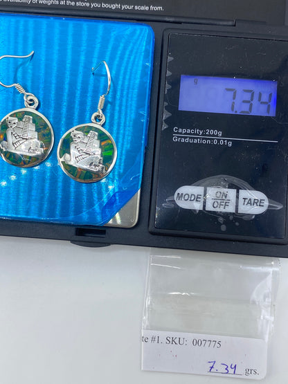 Aretes de Plata 950 con Ópalo de Fuego — Taxco — foto 6