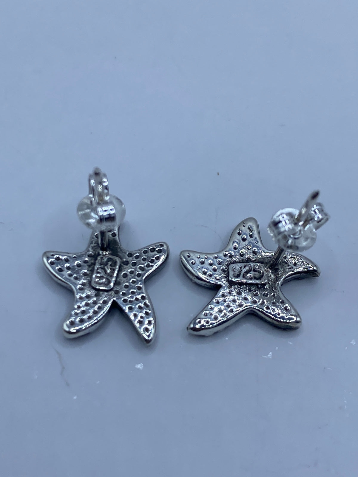 Aretes Estrella de Mar Plata con Ópalo Azul — Taxco 925 — foto 5