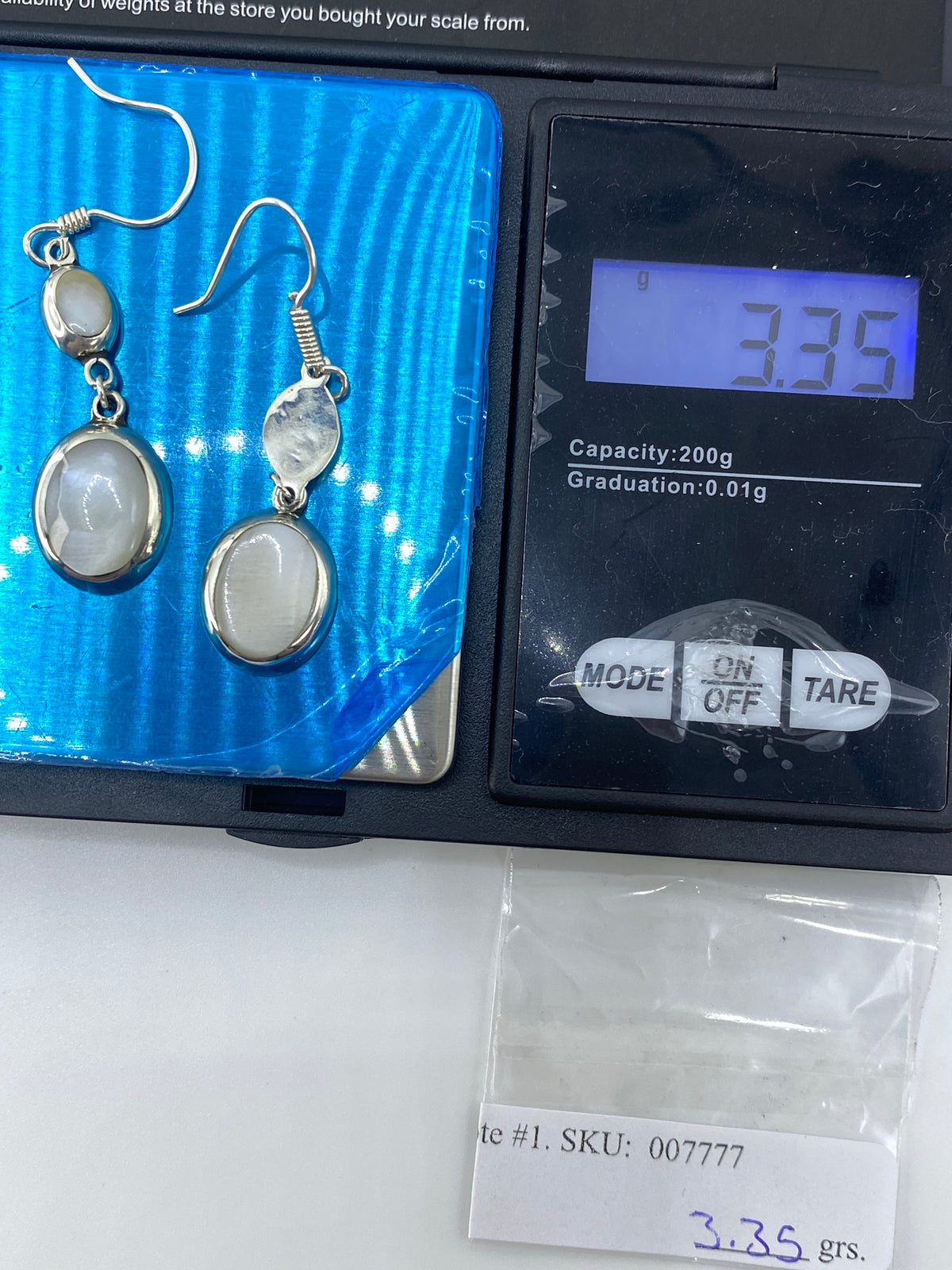 Aretes Plata Perla Blanca Colgante — Taxco 925 — foto 6