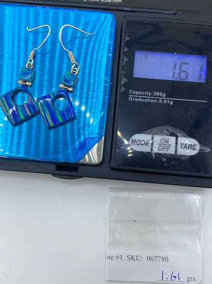 Aretes de Plata Ópalo de Fuego Verde Olivo — Taxco 950 — foto 6