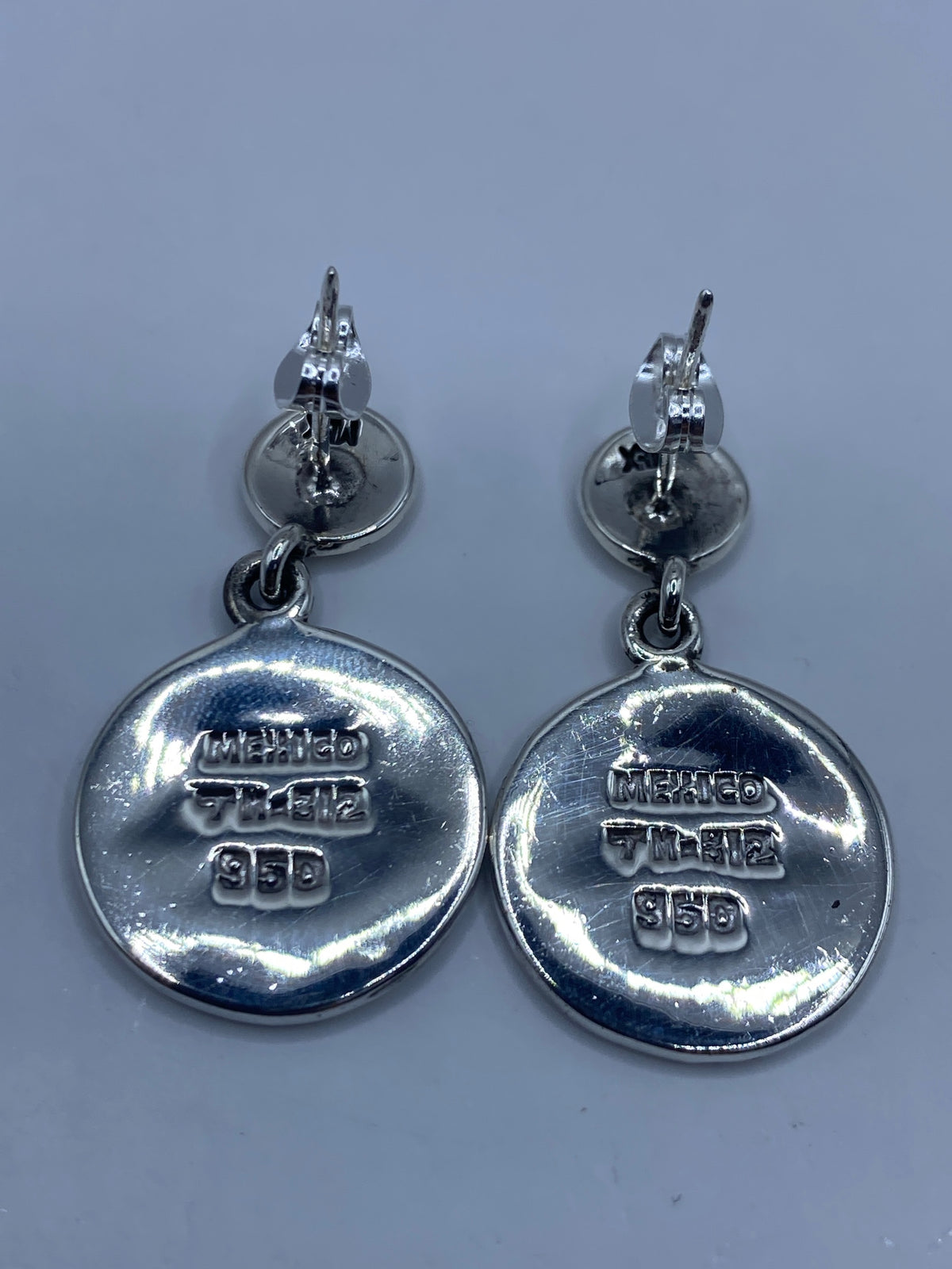 Aretes Calendario Azteca de Plata 950 con Ópalo Azul — foto 5