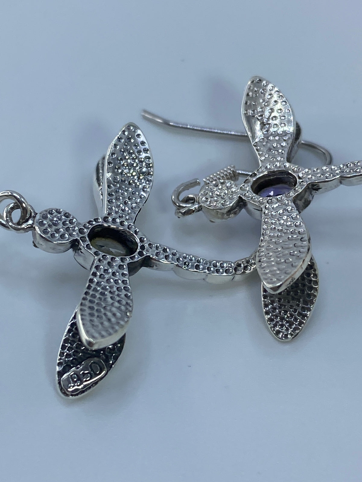 Aretes Libélula Ópalo de Fuego y Circonia — Plata 950 — foto 5