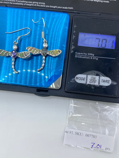 Aretes Libélula Ópalo de Fuego y Circonia — Plata 950 — foto 6