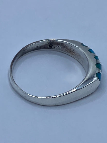 Anillo de Plata con Turquesa Azul Cielo — Taxco 925 — foto 5