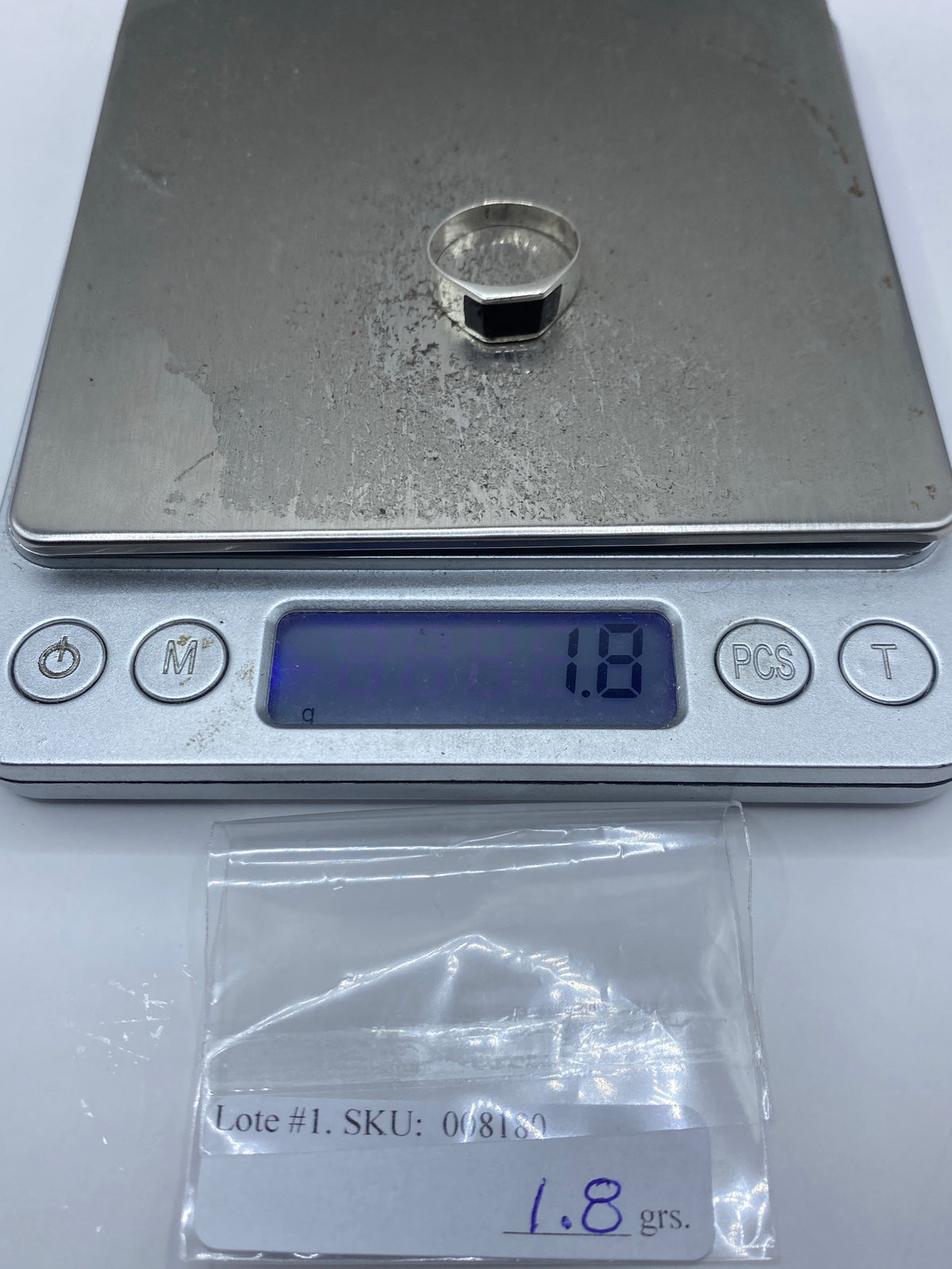 Anillo de Plata con Ónix Negro Geométrico — Taxco 925 — foto 7