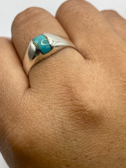 Anillo de Plata Turquesa Azul Cielo — Taxco 925 — foto 6