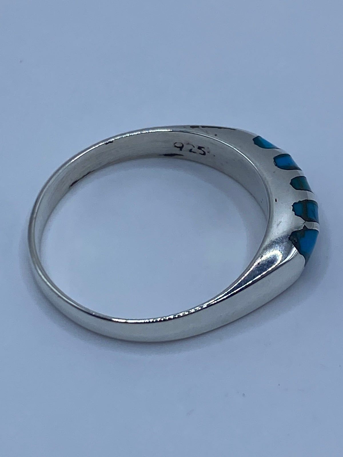Anillo de Turquesa Azul Cielo en Plata 925 — Taxco — foto 5
