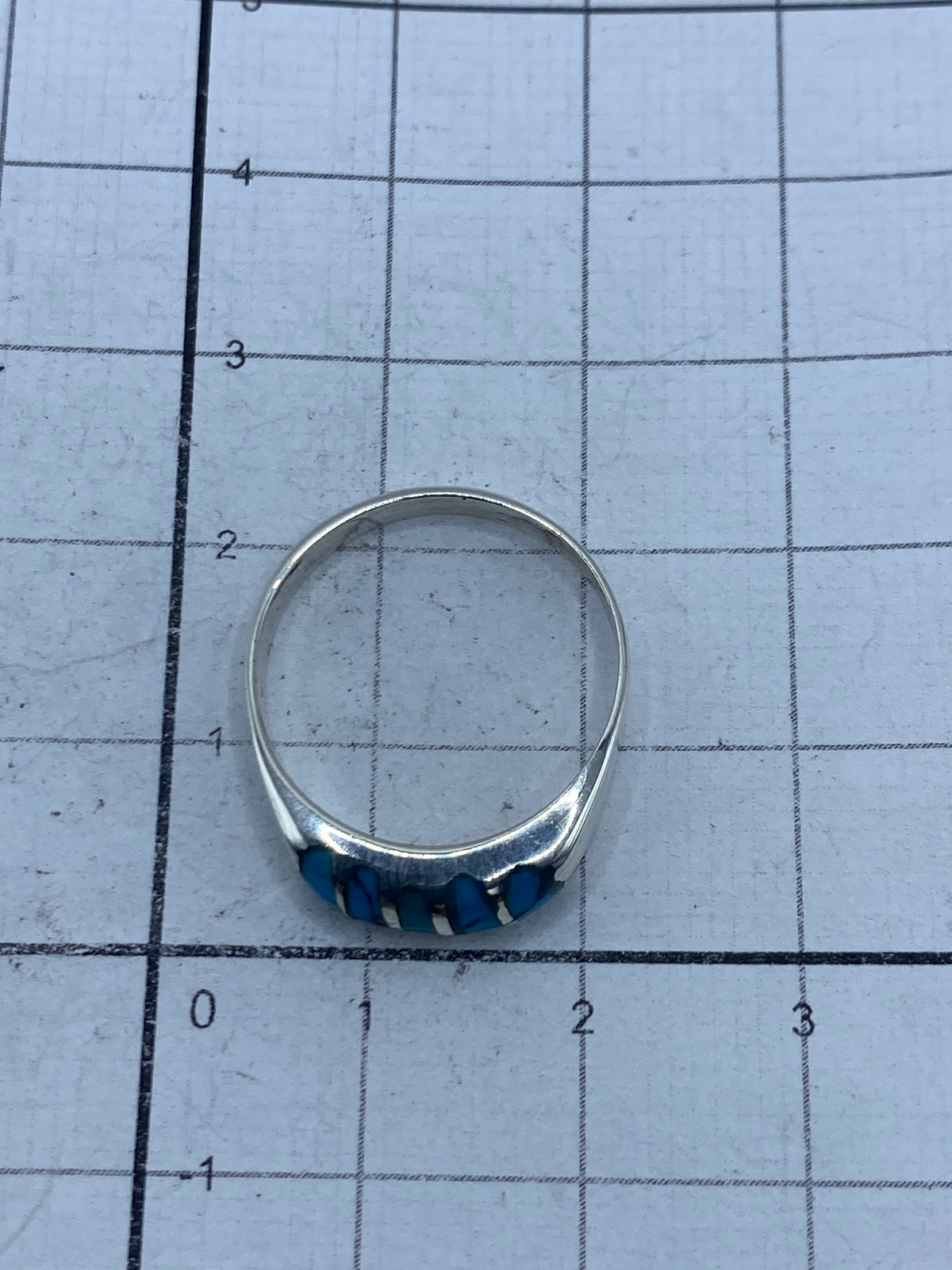 Anillo de Turquesa Azul Cielo en Plata 925 — Taxco — foto 6