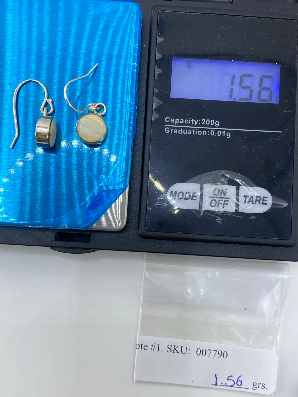 Aretes de Plata con Ópalo de Fuego — Taxco 950 — foto 6