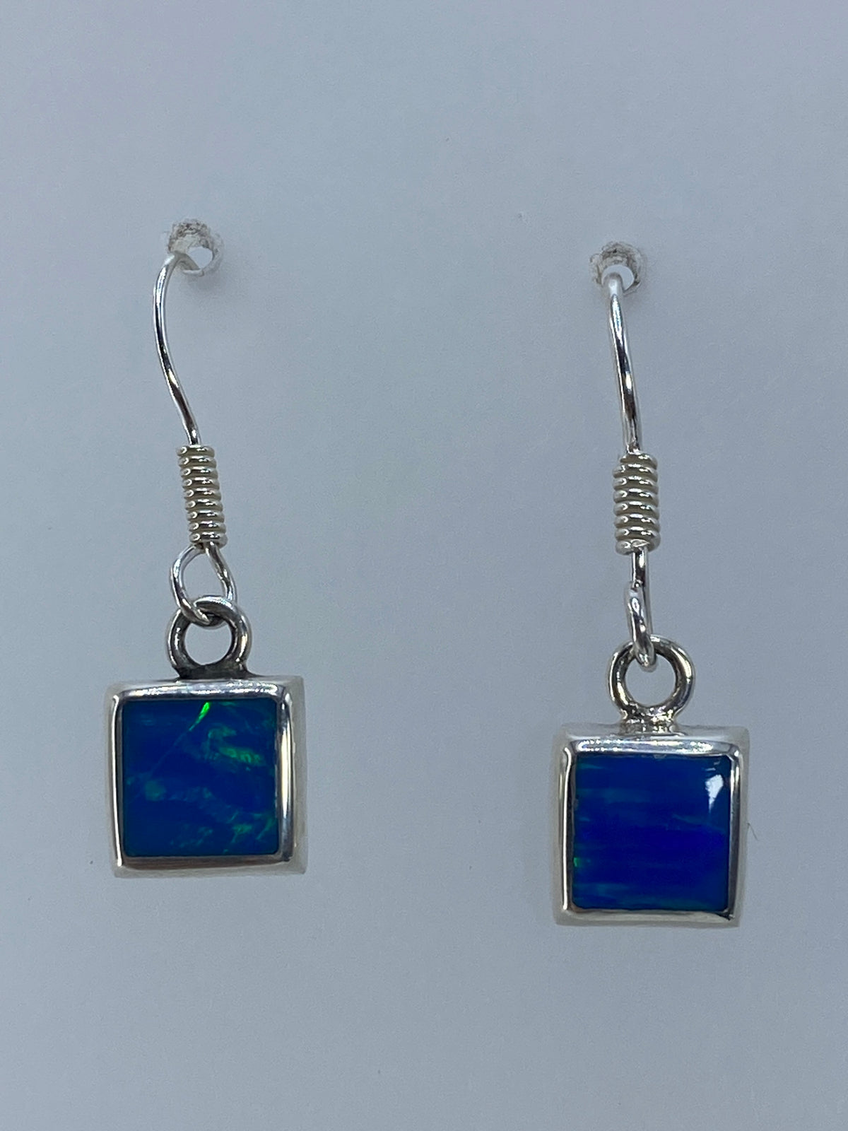 Aretes Plata Ópalo de Fuego Verde — Taxco 950 — foto 1