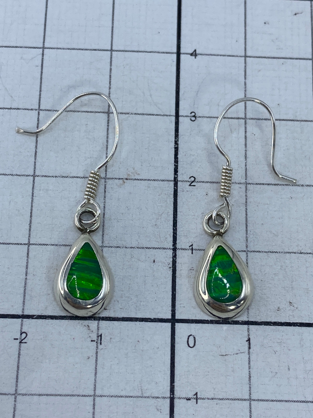 Gancho de plata 925 de los aretes sobre fondo neutro