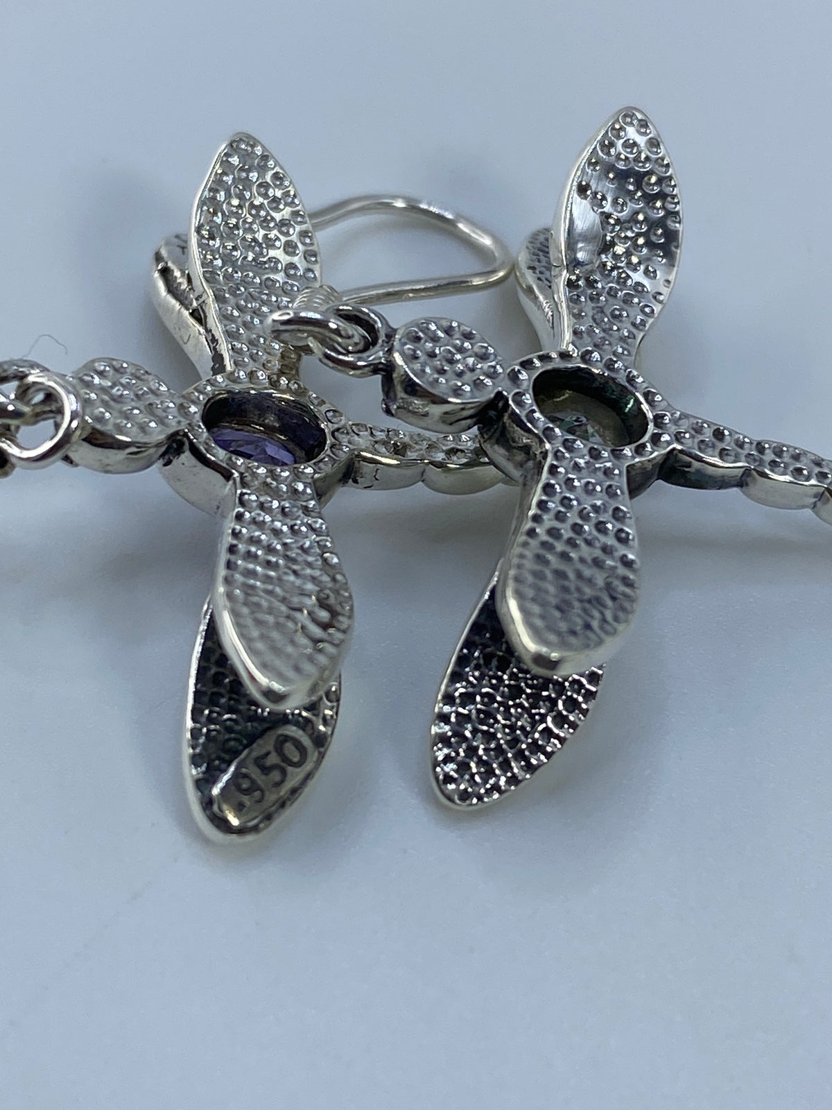 Aretes Libélula Plata 950 Ópalo de Fuego y Circonia — foto 5