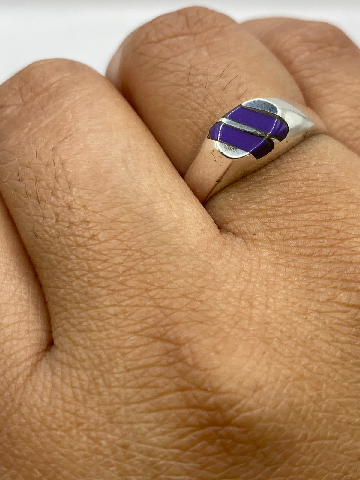 Anillo de Plata con Piedra Morada — Taxco 925 — foto 6