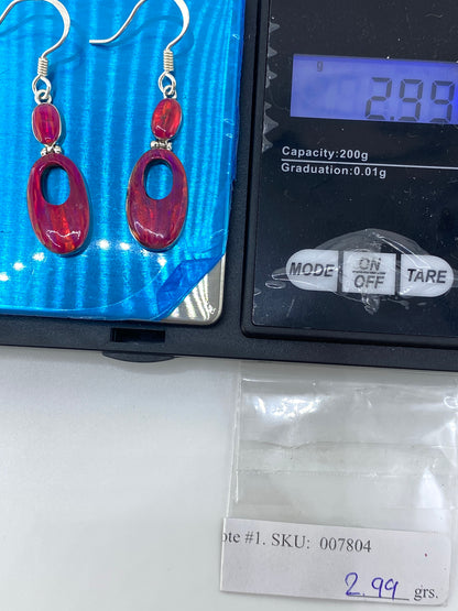 Aretes de Plata con Ópalo de Fuego Rosa — Taxco 950 — foto 6