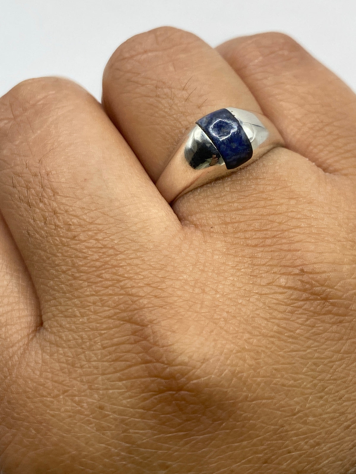 Anillo de Plata Lapislázuli Azul — Taxco 925 Unisex — foto 6