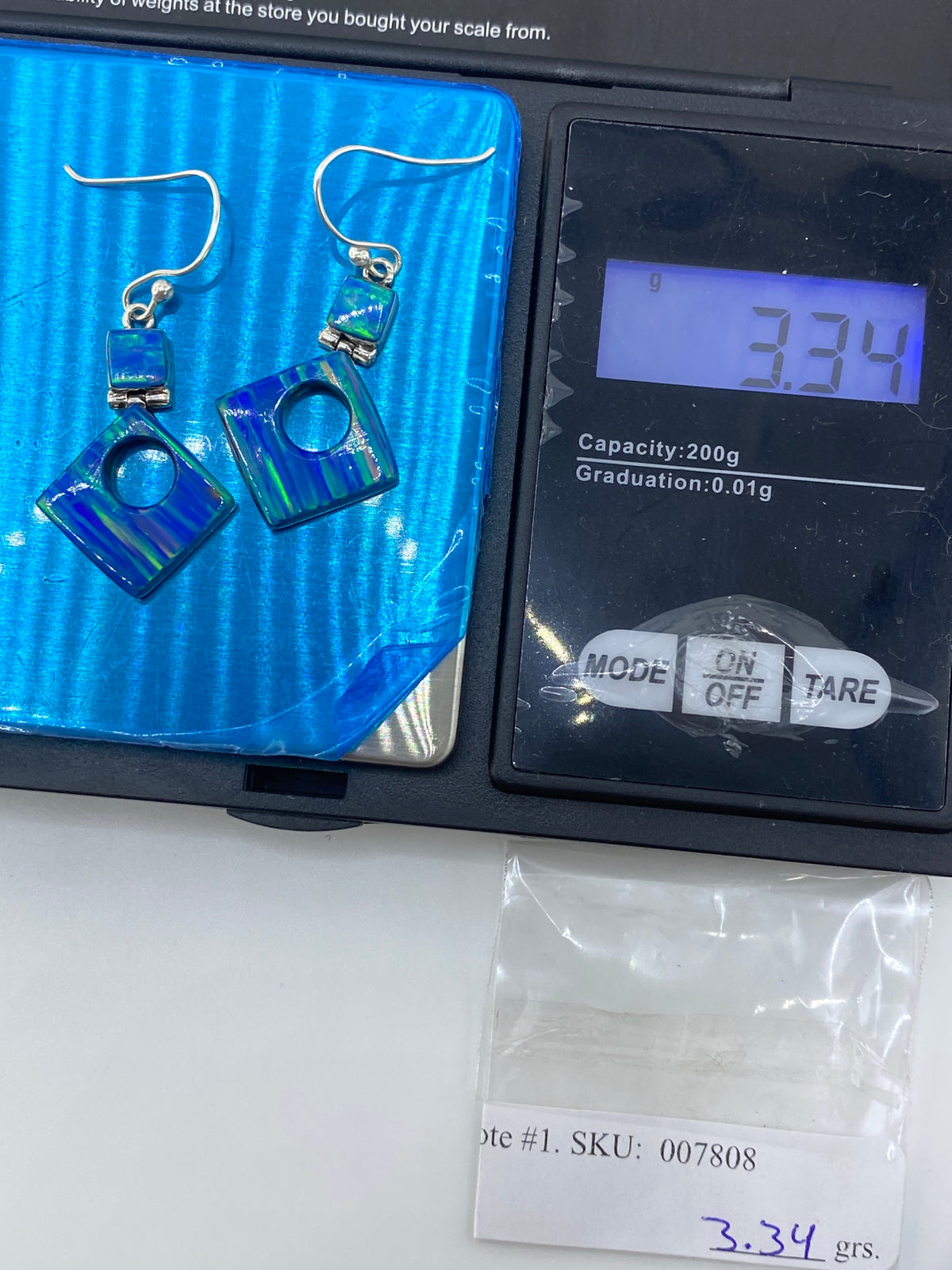 Aretes de Plata Ópalo de Fuego Verde — Taxco 950 — foto 6