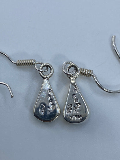Aretes Plata 950 Ópalo de Fuego Verde Olivo — Taxco — foto 5
