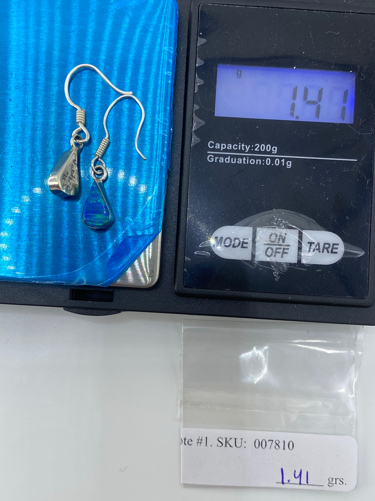 Aretes Plata 950 Ópalo de Fuego Verde Olivo — Taxco — foto 6