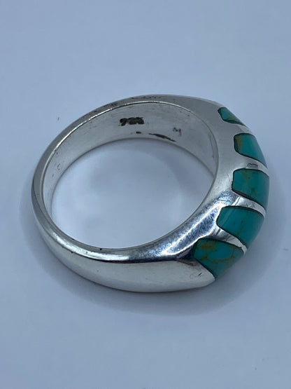 Anillo de Plata con Turquesa Azul Cielo — Taxco 925 — foto 5