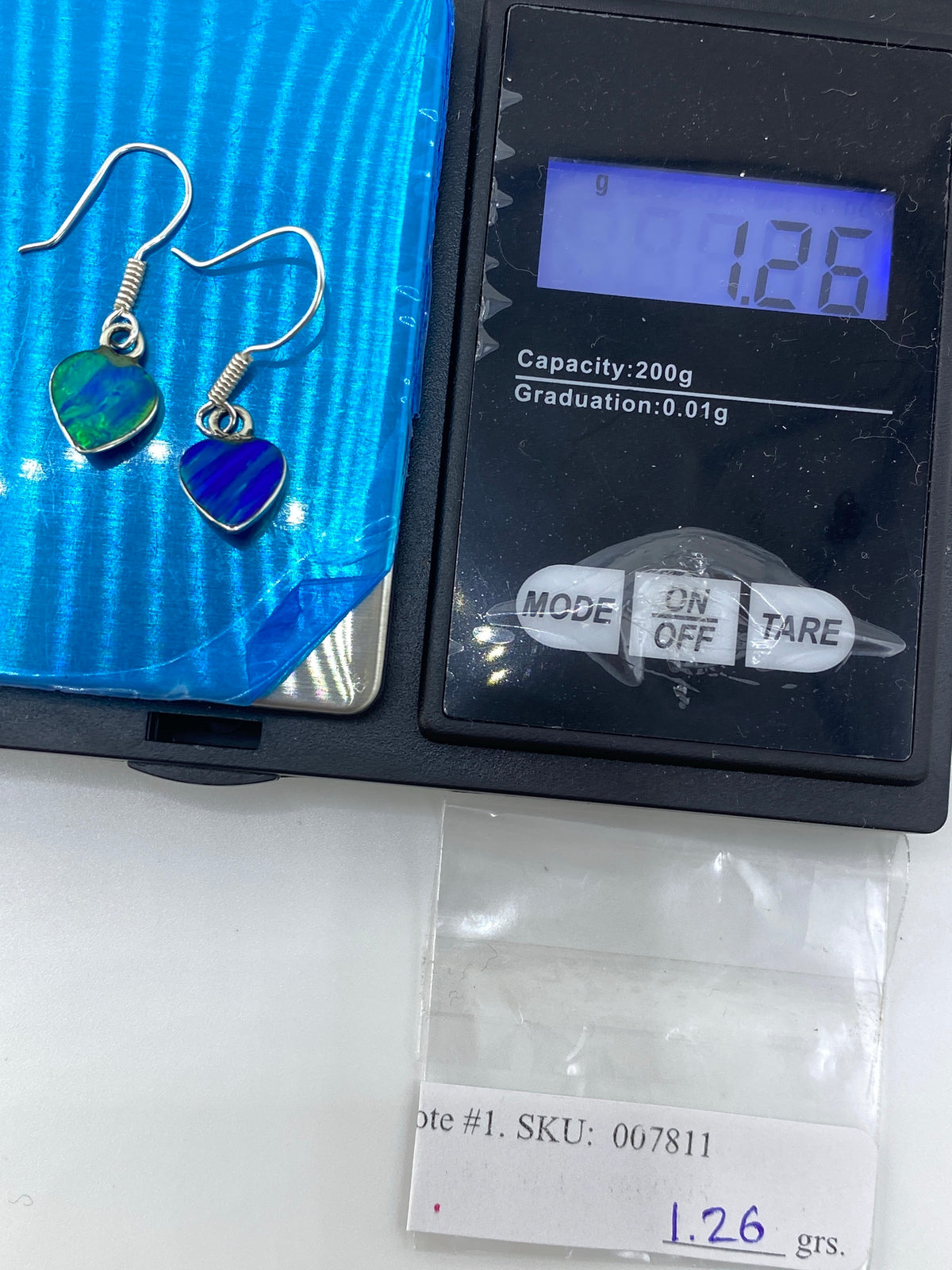 Aretes de Plata Ópalo de Fuego Verde Olivo — Taxco — foto 6