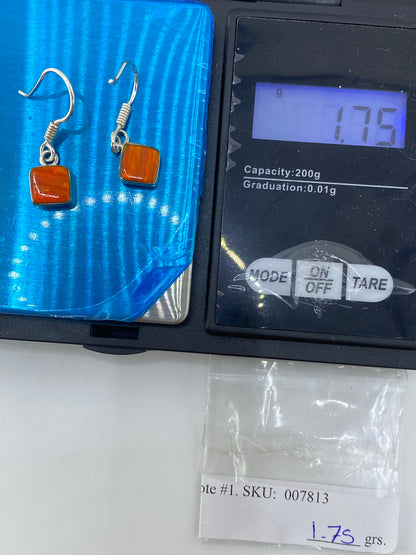 Aretes de Plata Ópalo de Fuego Naranja — Taxco 950 — foto 6
