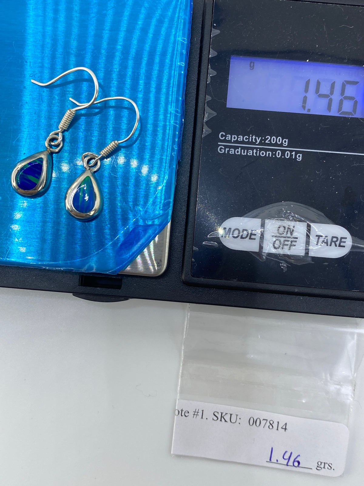 Aretes de Plata 950 con Ópalo de Fuego — Taxco — foto 6