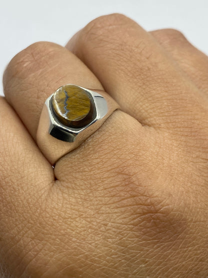Anillo Plata Ojo de Tigre Café — Taxco 925 — foto 6