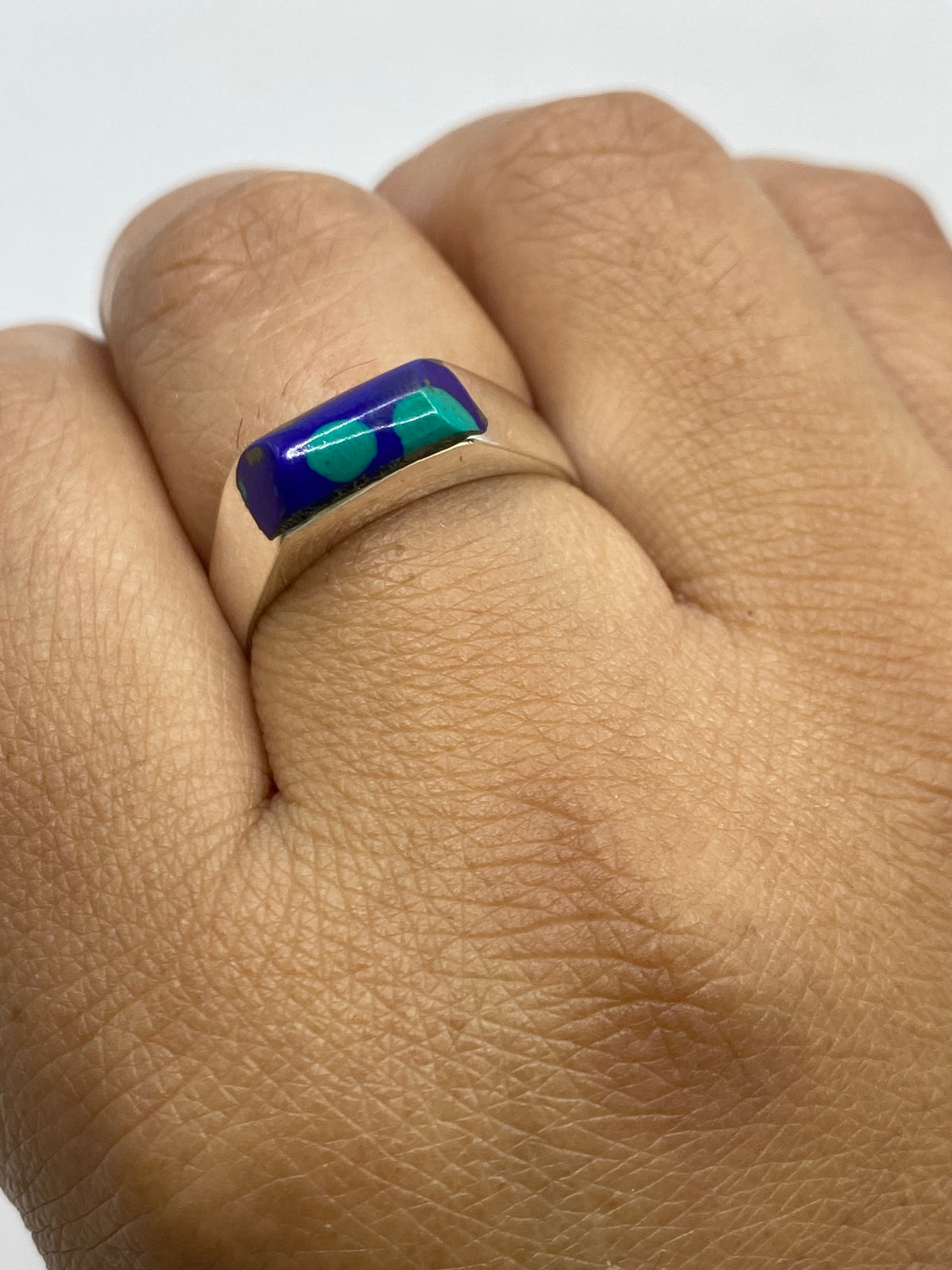 Anillo de Plata 925 con Piedra Azul — Taxco — foto 6