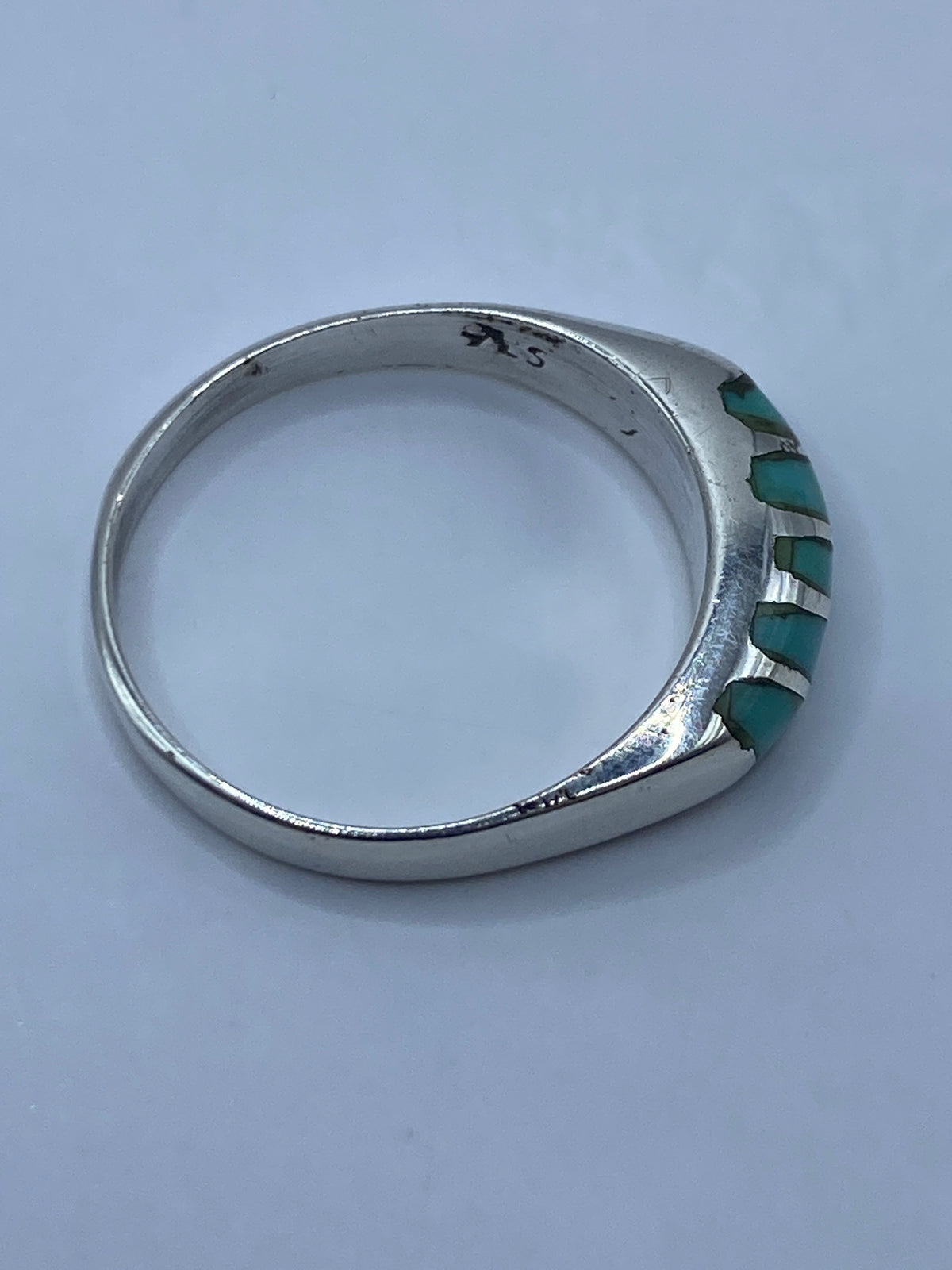 Anillo de Plata con Turquesa Azul Cielo — Taxco 925 — foto 5