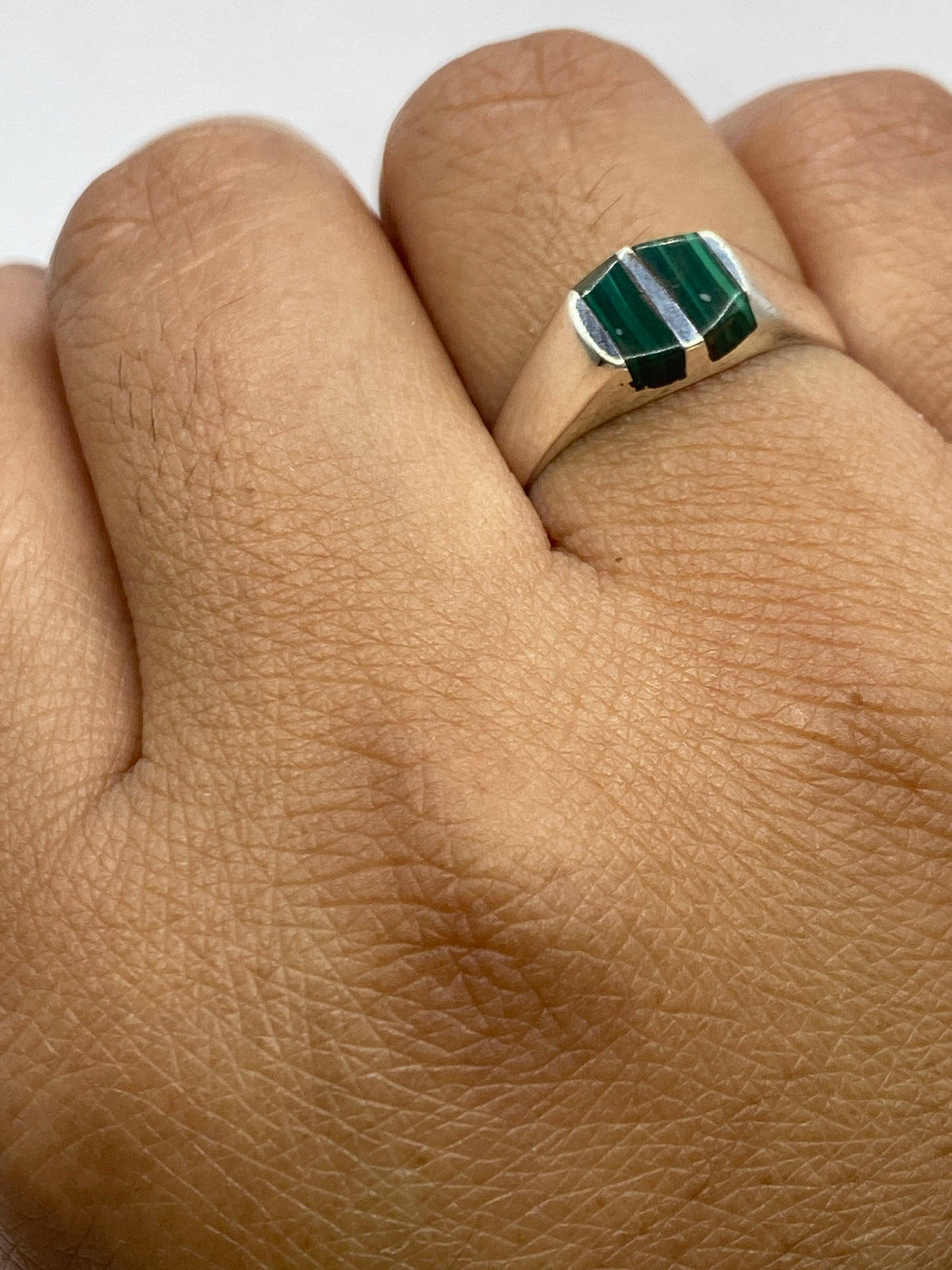 Anillo de Plata con Malaquita Verde — Taxco 925 — foto 6
