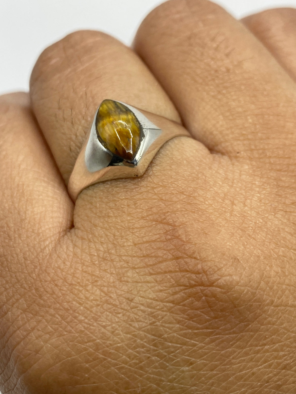 Anillo de Plata Ojo de Tigre — Taxco 925 — foto 6