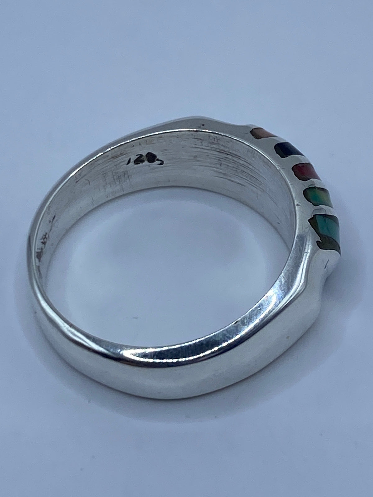 Anillo de Plata con Turquesa, Coral y Ónix — Taxco 925 — foto 5